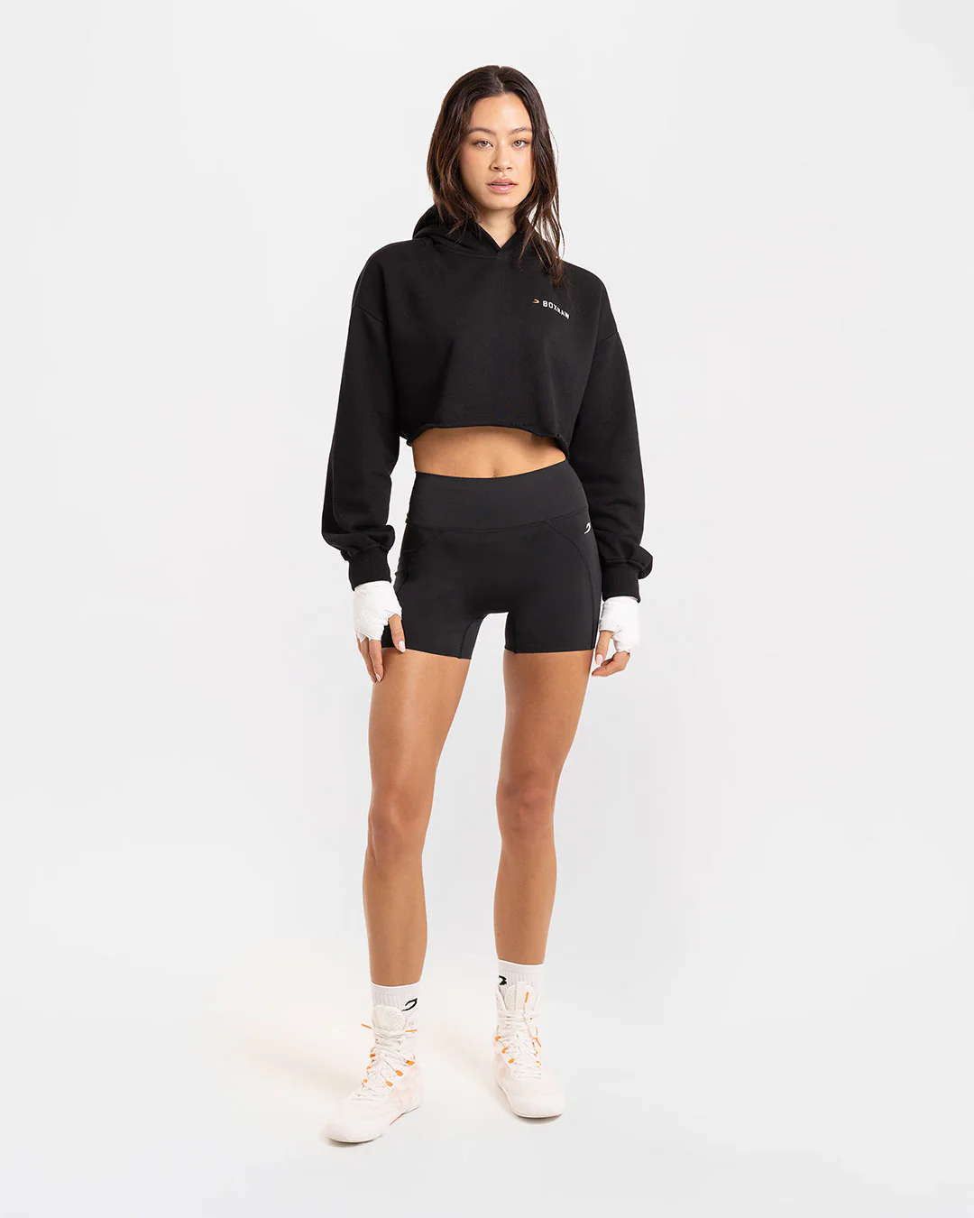 We Don't Play Boxing Cropped Hoodie - Black - Image 3