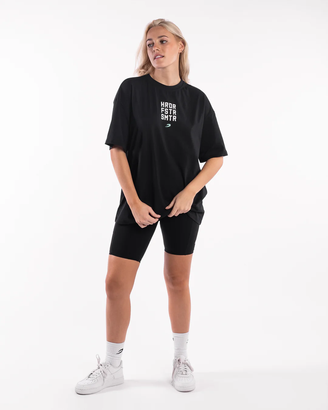 HRDR FSTR SMTR Oversized T-Shirt - Black - Image 8