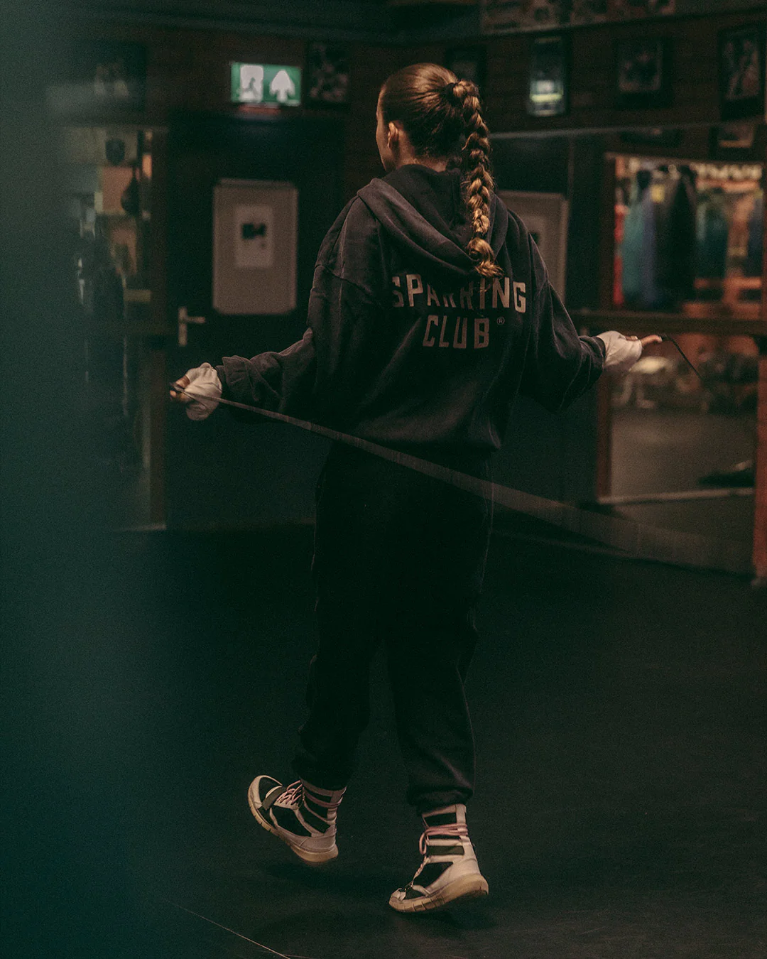 Sparring Club Oversized Sweatshirt - Washed Black - Image 3